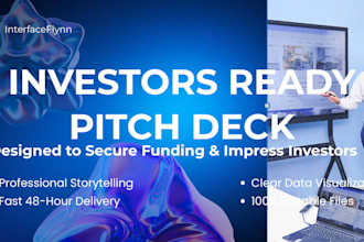 design a professional and investor ready pitch deck presentation