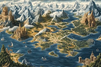 make fantasy map illustration