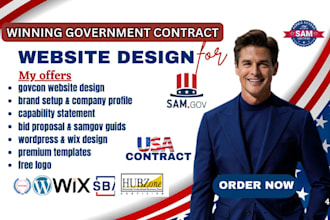 setup government contract website that wins government contract bids on samgov