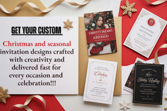 design invitation card for christmas weddings birthdays and corporate events iot