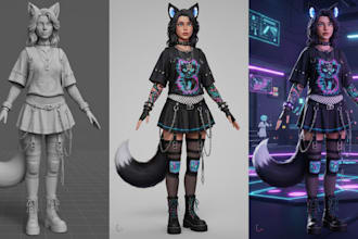 sculpt game ready nsfw vrchat avatars in blender, optimized for quest or PC