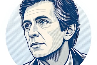 draw portrait vector illustration