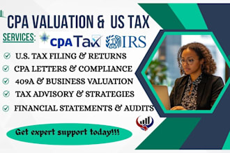 do 409a valuation, dcf model financial analysis,  CPA business valuation, bpo