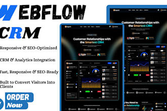 build crm integrated webflow website webflow crm website ai saas webflow website