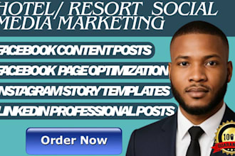 hotel resort vacation rental social media ads instagram fb content marketing