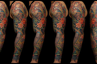 create a custom tattoo design as a tattoo artist