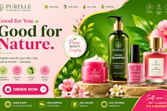 design organic skincare spa hair care nail perfume product shopify store website