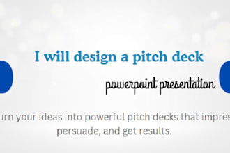 design a pitch deck powerpoint presentation