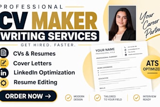be your professional CV maker for ats cvs, resumes and resume editing