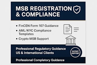 do msb registration and compliance guidance fincen form 107, aml kyc, crypto msb