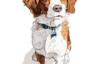 draw  pets portrait illustration in