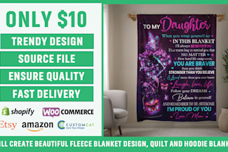 create unique quilt, fleece blanket designs and customized