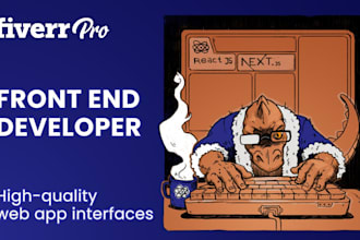 be your front end developer for react next js web app development