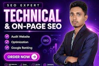 do on page and technical SEO, google search console, website audit ,optimization