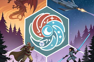 custom dnd, fantasy, sci fi, rpg animated game logo