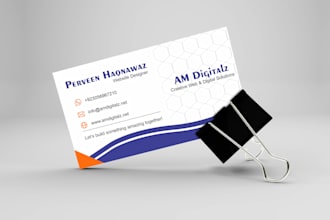 design double sided modern and business cards in 24 hours