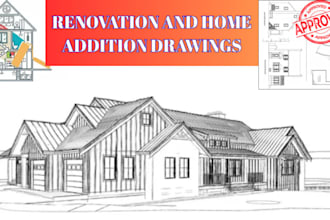 draw renovation and home addition drawings deck plans for city permit