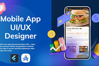 design flutter UI screens in dart