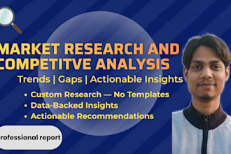 market research and competitor analysis with actionable insights