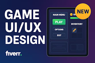 design professional game UI UX, hud, menus, icons for mobile