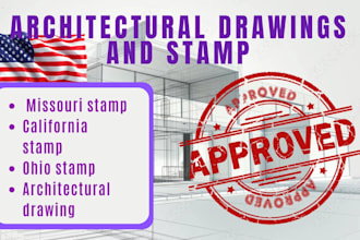 do architectural stamp for missouri california ohio architectural drawing stamp