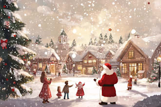create festive holiday christmas design illustration