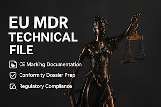 create eu mdr technical file, ce marking documentation, conformity dossier prep