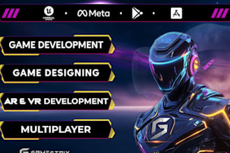 develop unreal engine 5 game, ar, vr metaverse experience multiplayer game
