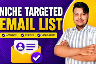 do niche targeted verified email list, b2b, bulk email list for email marketing
