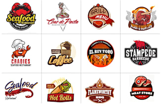 design modern luxury restaurant, fast food, bakery, coffee shop logo