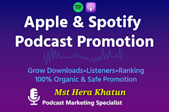 apple and spotify podcast promotion for huge downloads and rating