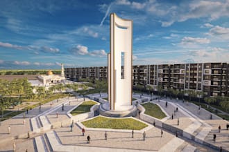 renovate 3durban landscape,monument layout,apartment building,cgi outdoor garden