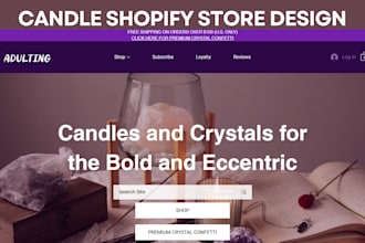 create a luxury candle shopify store designed to boost sales