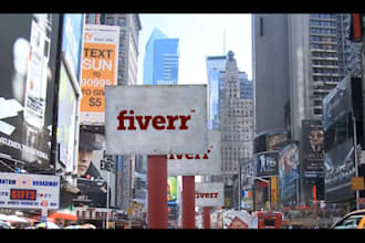 create a video ADVERTISING your text or logo in Times Square New York