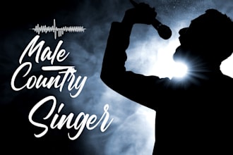 sing and write your custom country song with emotional male vocals and melody