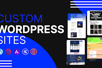 develop wordpress website and design or redesign wordpress
