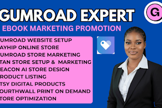 gumroad website payhip stan store etsy digital product listing ebook promotion