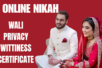 offer nikah online for islamic wedding witnesses imam