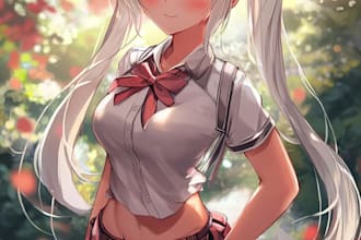 make anime drawing with anime art style character