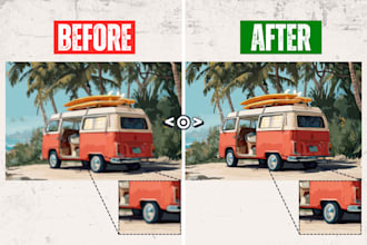 ai upscale image, enhance quality, sharpen, unblur, restore photos