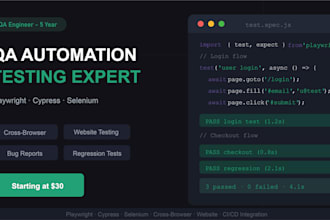 qa automation testing with playwright, cypress, and selenium for web apps