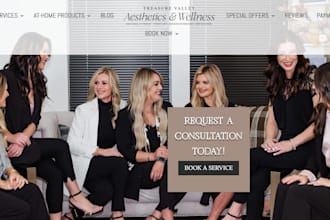 design a premium medical spa website aesthetic clinic website botox website