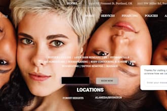 design a premium medical spa website aesthetic clinics, botox providers website