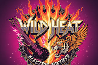 design a power metal band logo