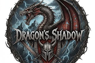 create an epic fantasy metal logo