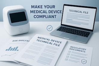 draft medical device technical file, risk analysis and regulatory documents