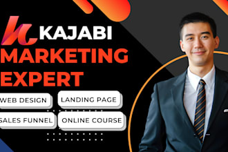 design kajabi website, build online course website on kajabi learnworlds kartra