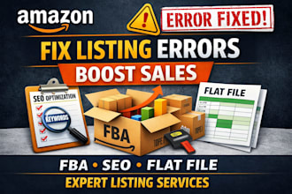 fix amazon listing errors, variations, and inventory professionally