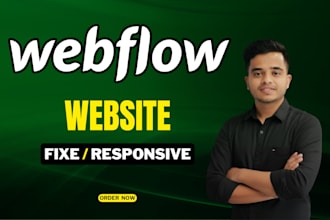 fix responsive or layout issue or bugs fix webflow website