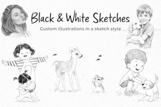 draw pencil sketch illustrations